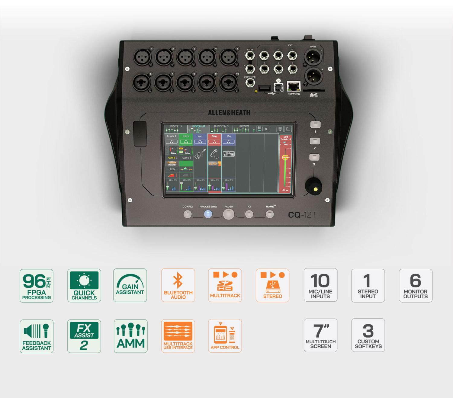 Allen & Heath Cq-12t Mezcladora Digital 12 Ch Touch Screen