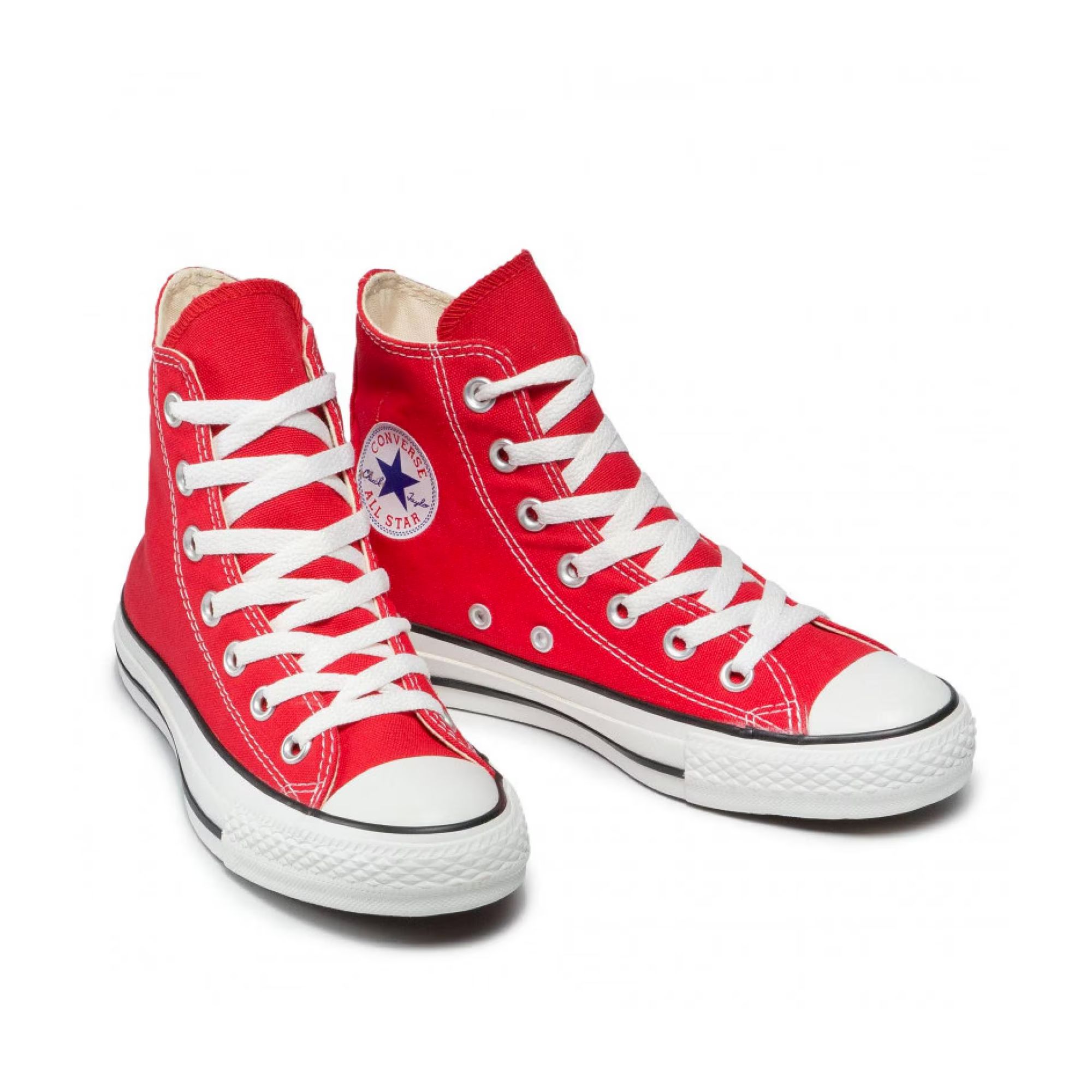 Tenis Converse Chuck Taylor All Star Hi Bota Rojo con Blanco Unisex Originales M9621