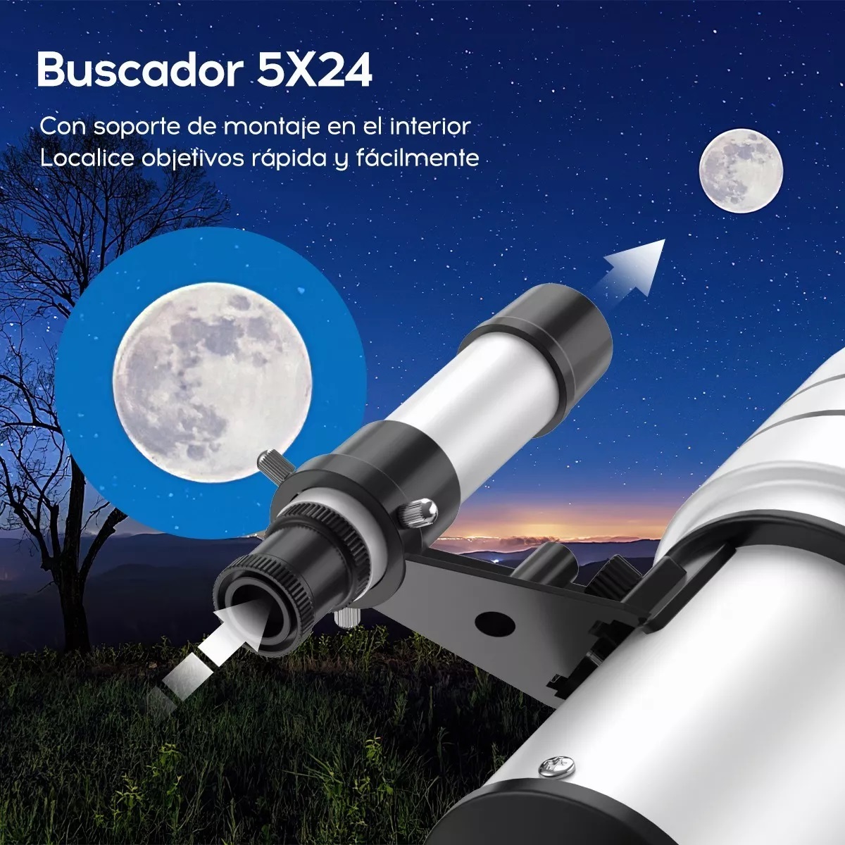 Telescopio Astronómico Monocular Profesional 70/300mm 150x