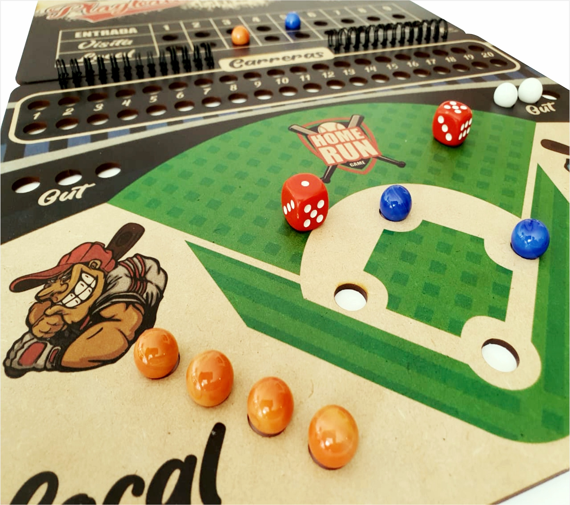 ARAGONMX, Juego de Mesa HOMERUN de Baseball, el Juego de Mesa Original para pasar tiempo divertido con tu familia y Amigos.