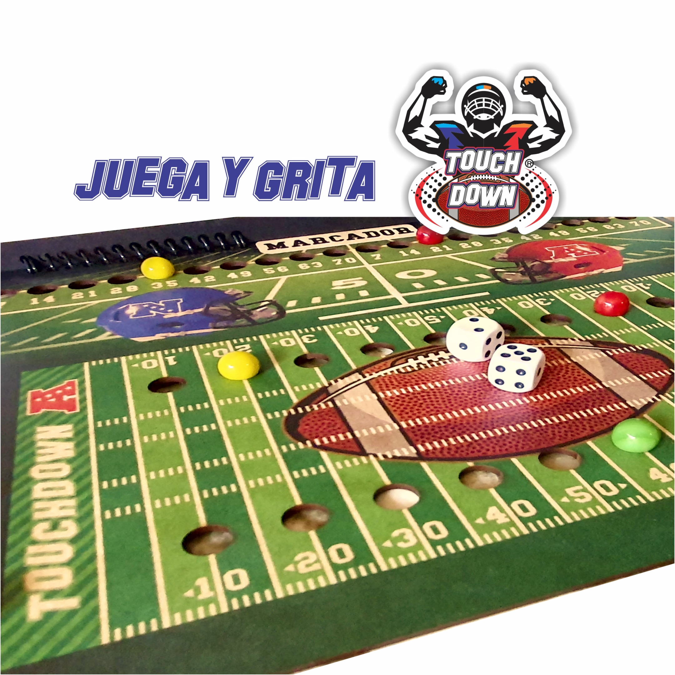 ARAGONMX, Juego de Mesa Touchdown Juego Football Americano Original Premium, Juego Familiar con Todo para una Tarde de Pura Diversión. 