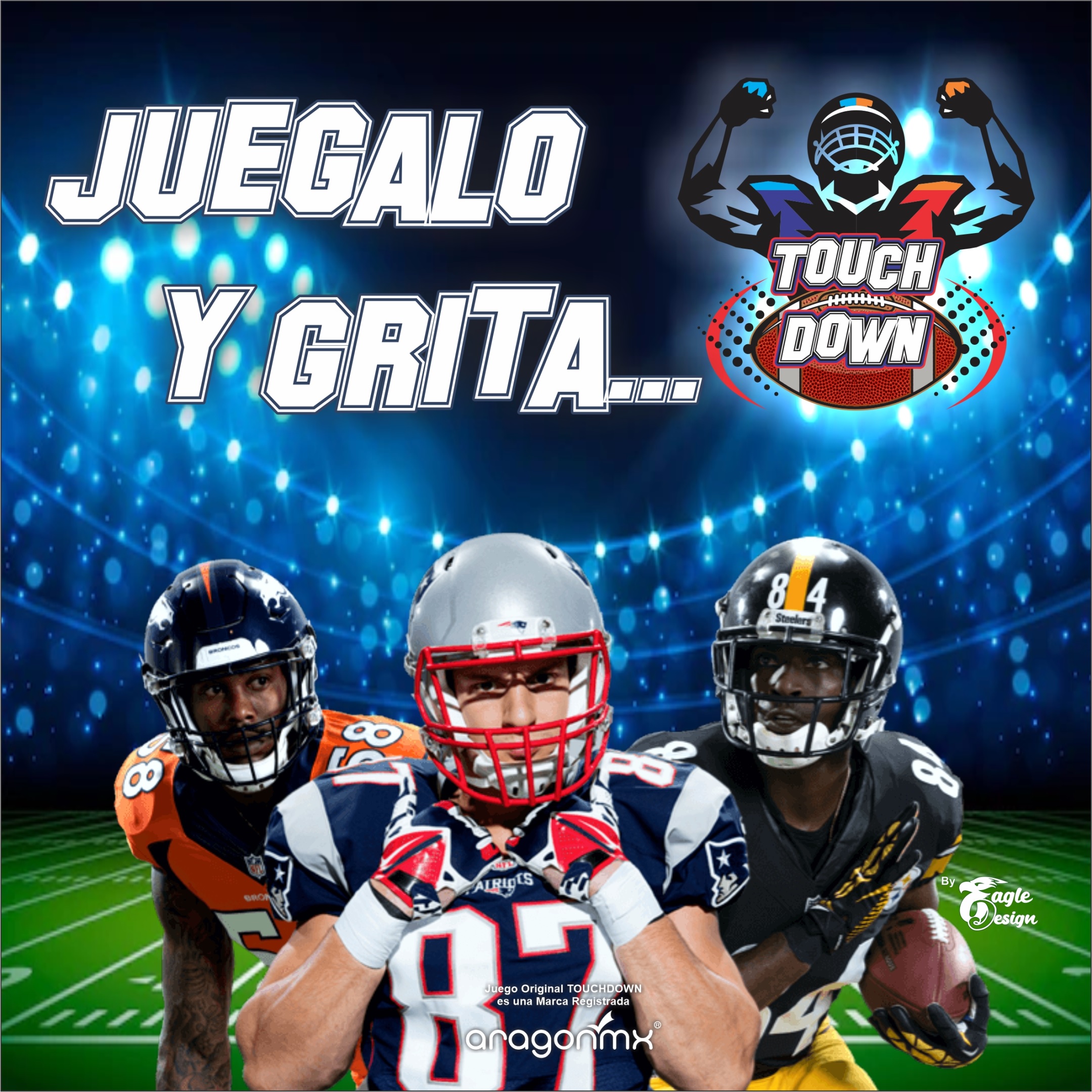 ARAGONMX, Juego de Mesa Touchdown Juego Football Americano Original Premium, Juego Familiar con Todo para una Tarde de Pura Diversión. 