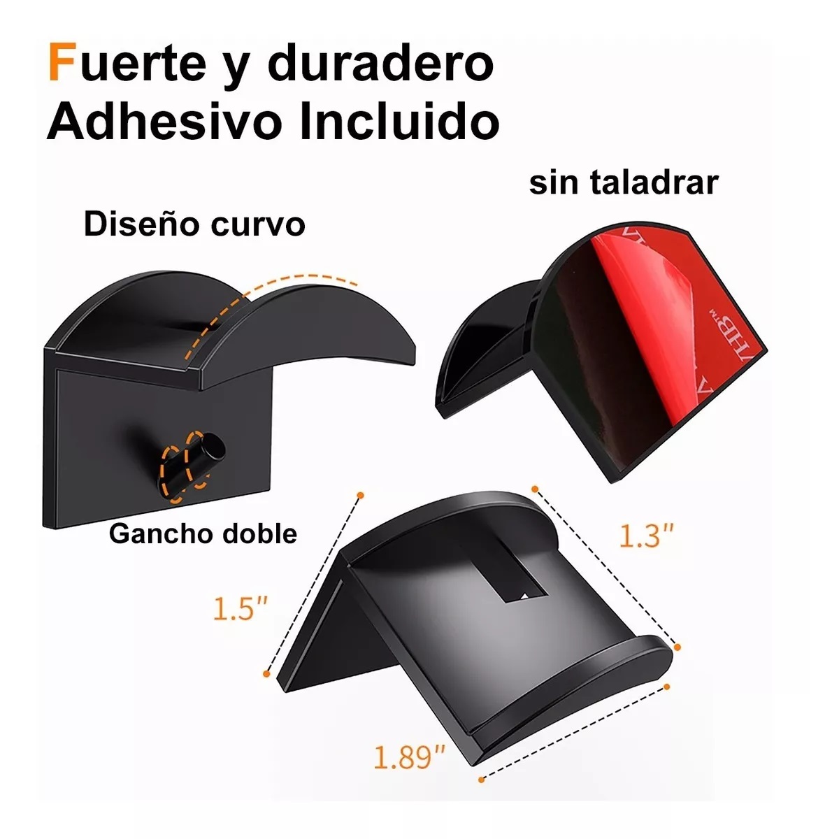 Juego 10 Gancho Organizador De Gorras Para Pared Percheros Porta