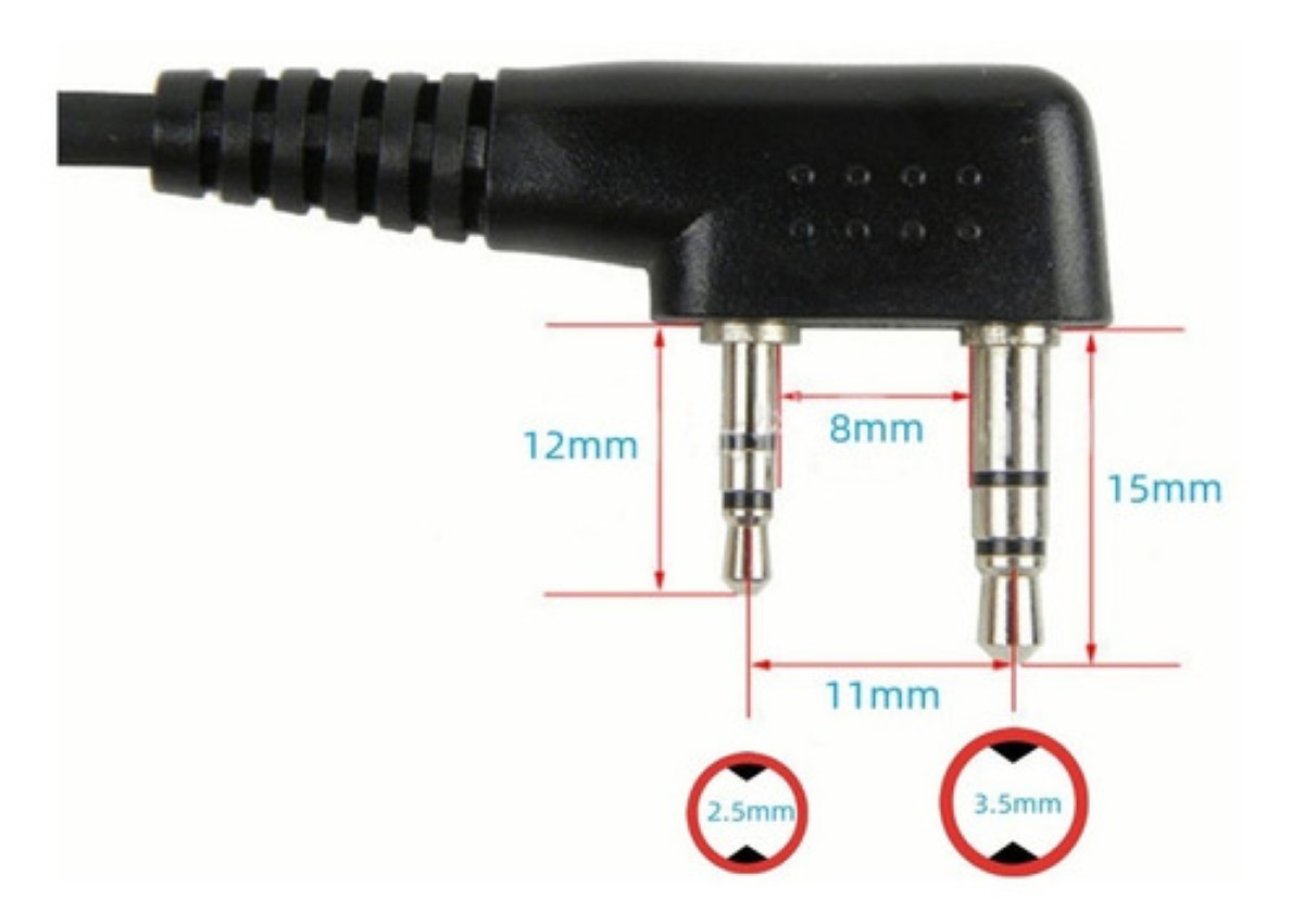 Audifonos Manos Libres Para Radio Talkie 3px Negro