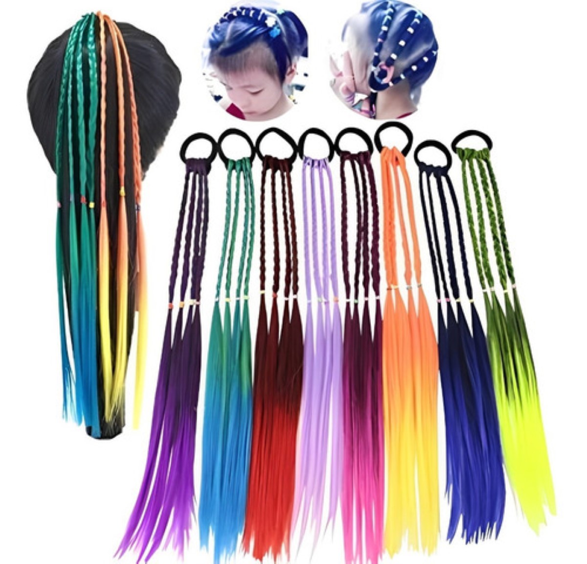 Trenzas De Colores Extensiones Cabello colores
