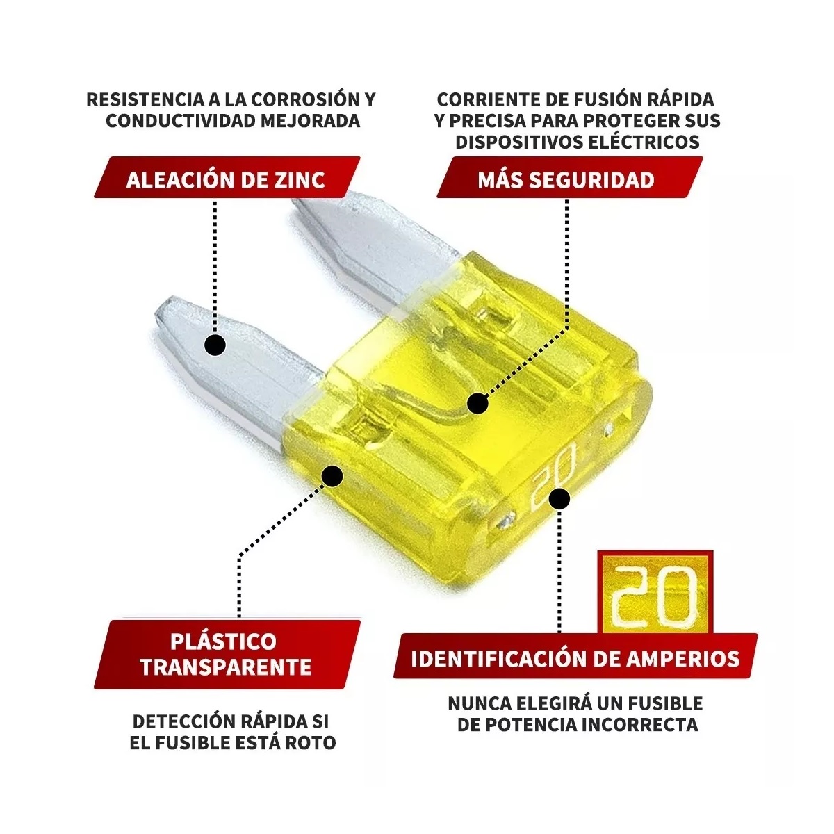 Kit 1000 Piezas Fusibles Coche Automotriz Con Caja