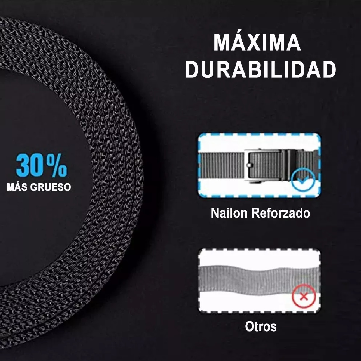 Cinturón Táctico Militar Nylon Ajustable Hebilla De Aleación Negro