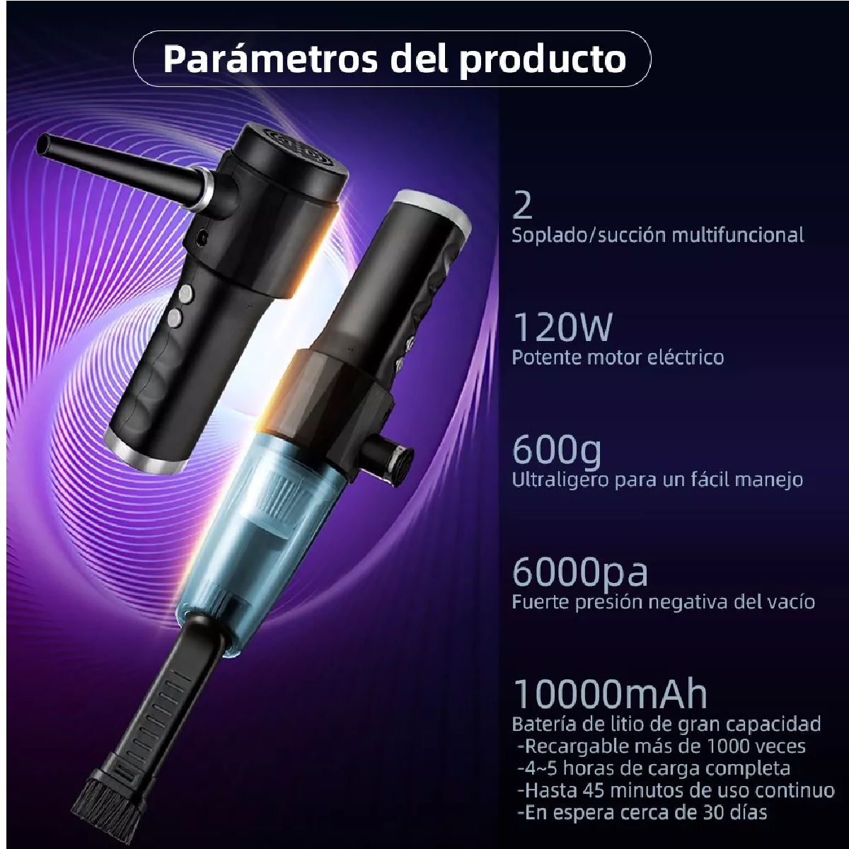 Limpieza Pc Inalámbrico Plumero Aire Soplador Aspirador Usb