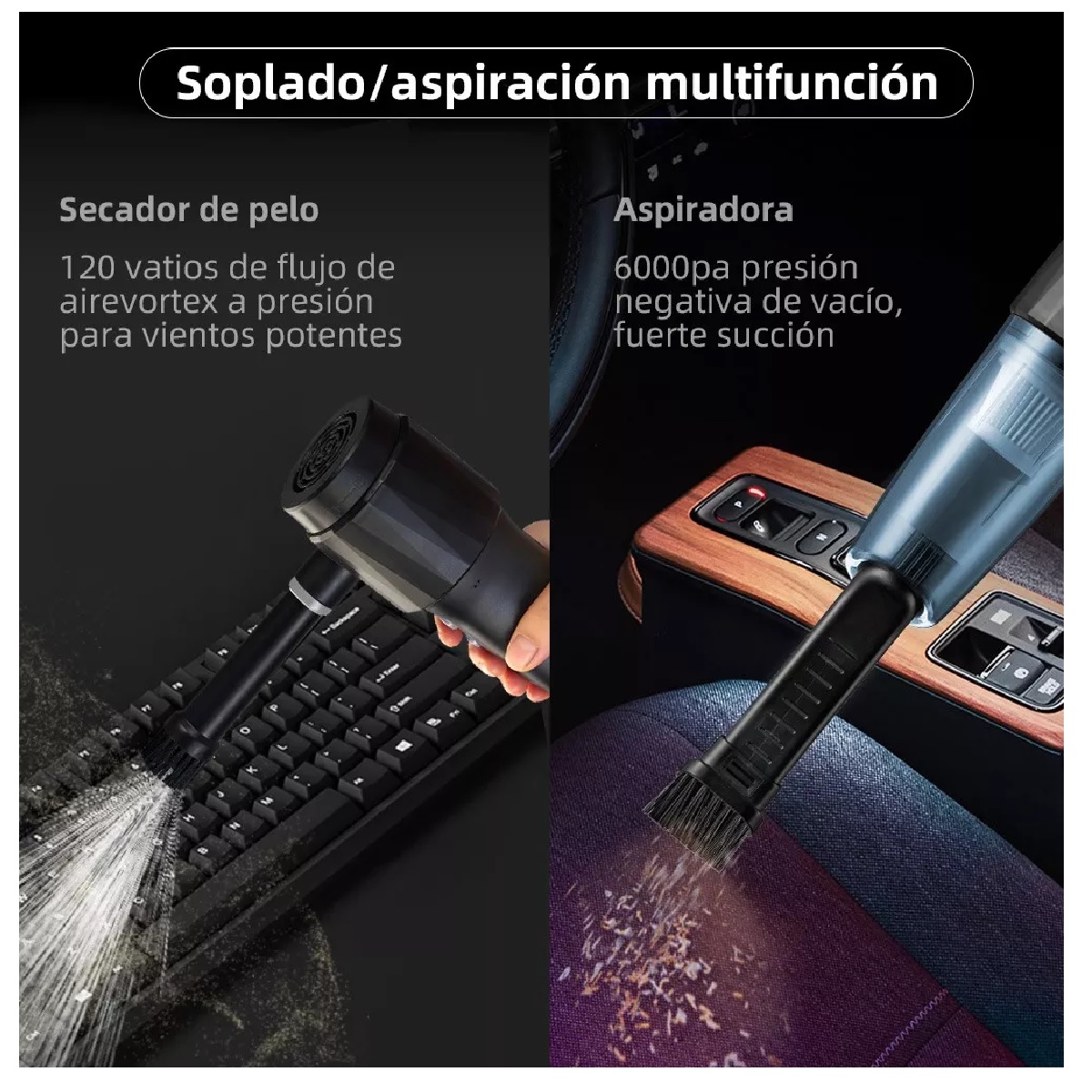 Limpieza Pc Inalámbrico Plumero Aire Soplador Aspirador Usb