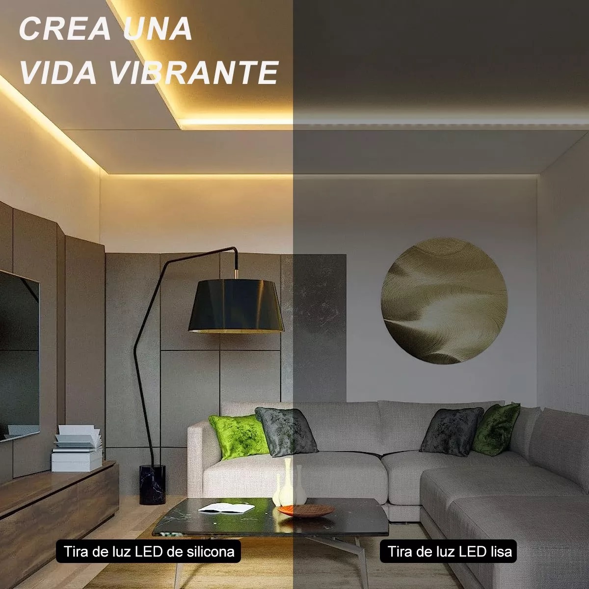 Tiras De Led 10m Luz Neón Flexible 24v Con Control Remoto Blanco Calido