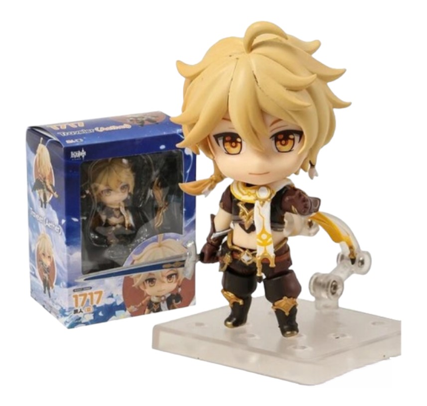 Traveler Aether 1717 Nendoroid Figura Anime Genshin Impact