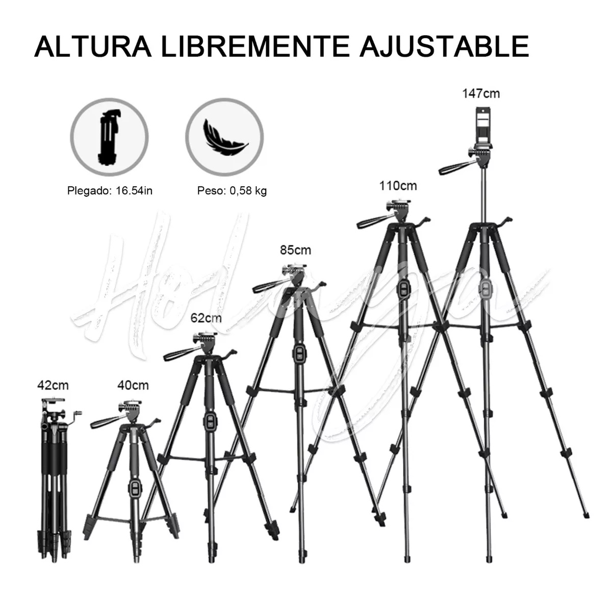 Tripie Para Fotografía Profesional Y Video Para Camaras147cm