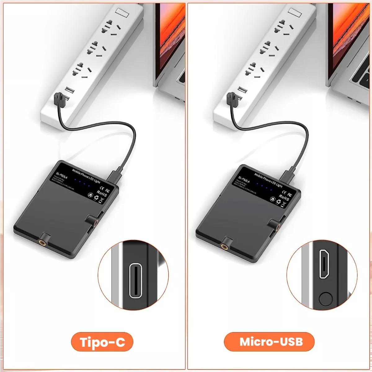 Luz 60 Led Para Celular Con Clip,luz Portátil Para Selfie