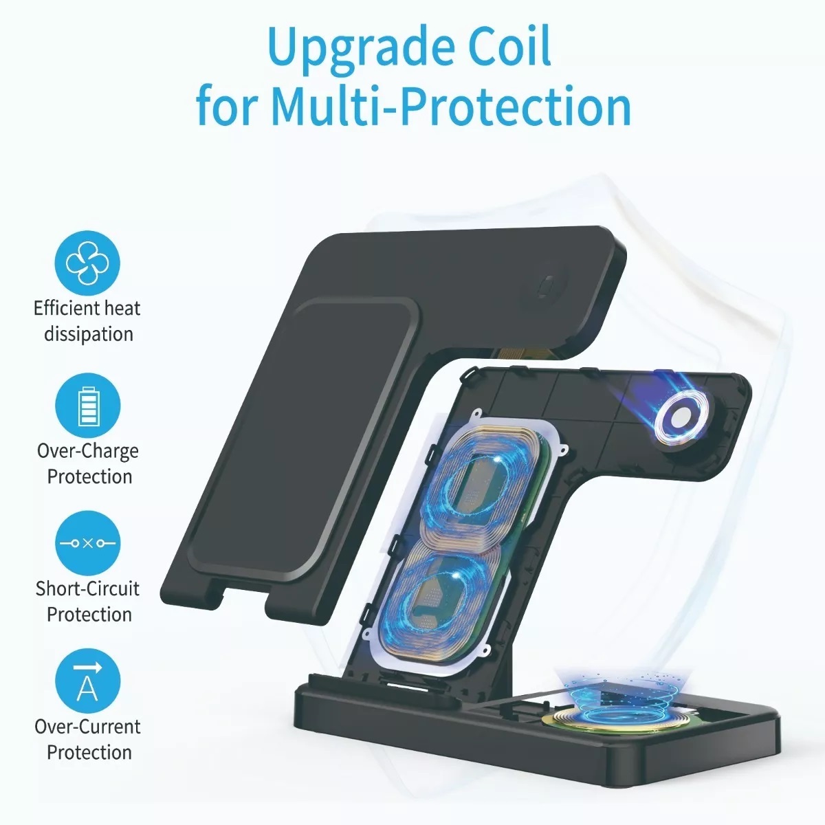 3 En 1 Cargador Inalambrico Para iPhone/iwatch/AirPods