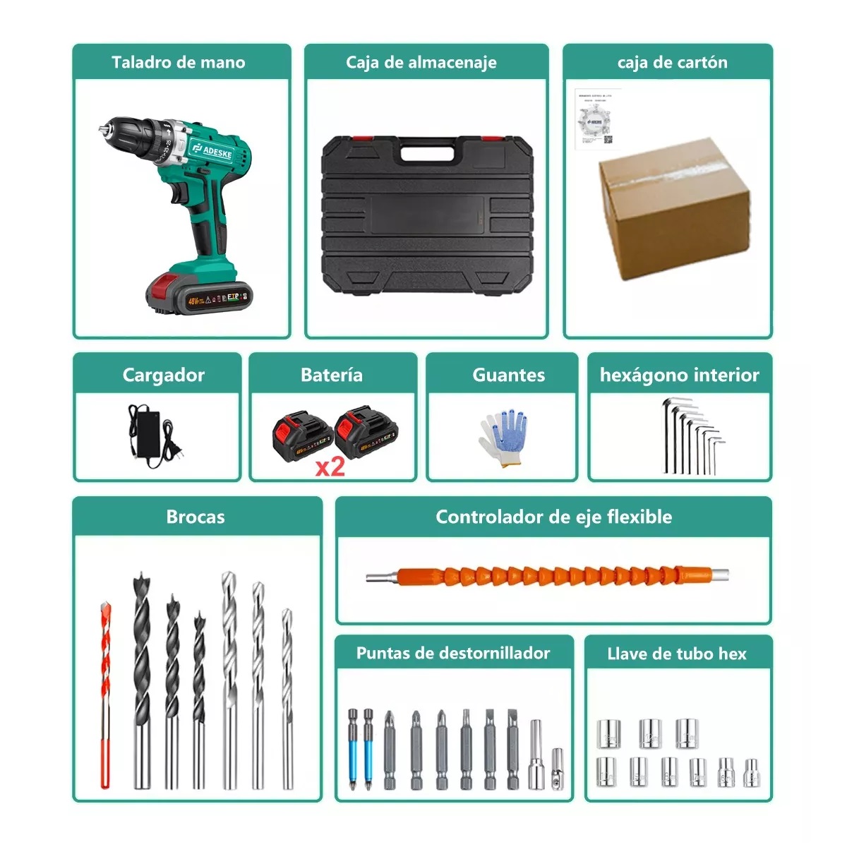Taladro Rotomartillos Inalambricos Cincelador Herramienta