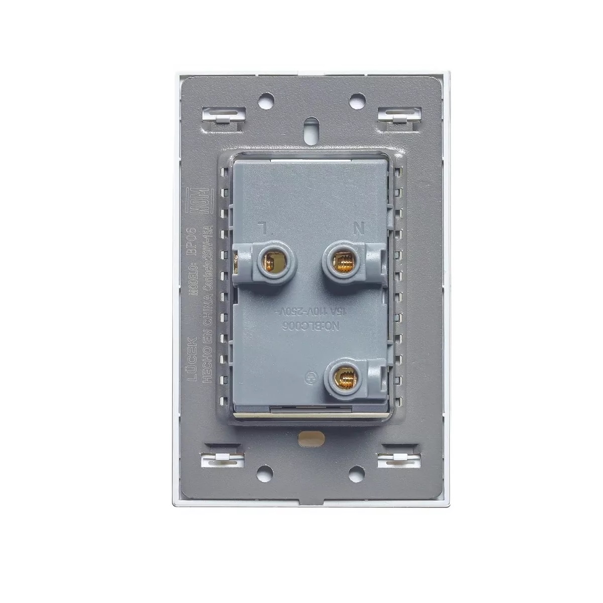 Set 3 Placas Con Contacto Duplex Cristal Blanco Premium