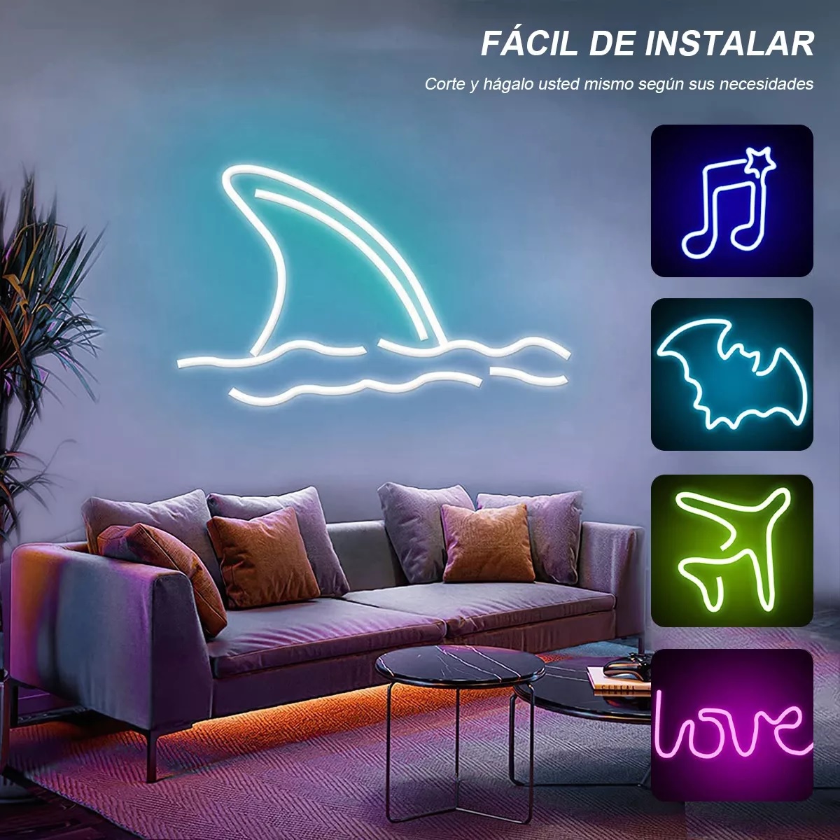 Tiras De Led 10m Luz Neón Flexible 24v Con Control Remoto Blanco Frio