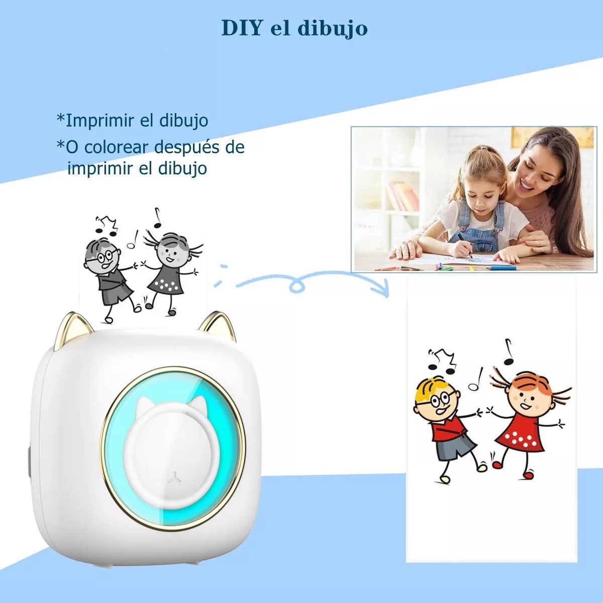 Mini Impresora Térmica Inalámbrica Con Bluetooth Portátil