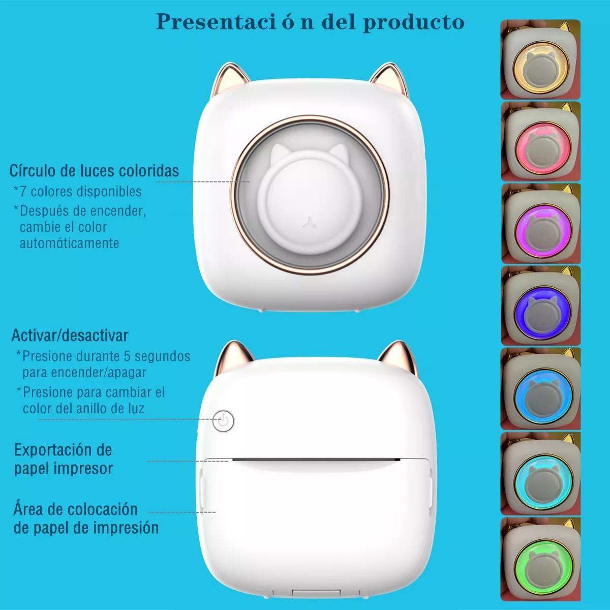 Mini Impresora Térmica Inalámbrica Con Bluetooth Portátil