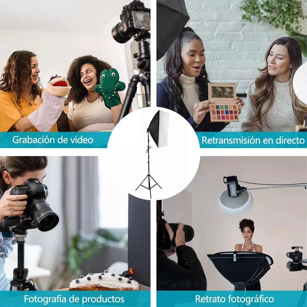 Kit De Luces Para Fotografia De Estudio Set De Iluminac 85w