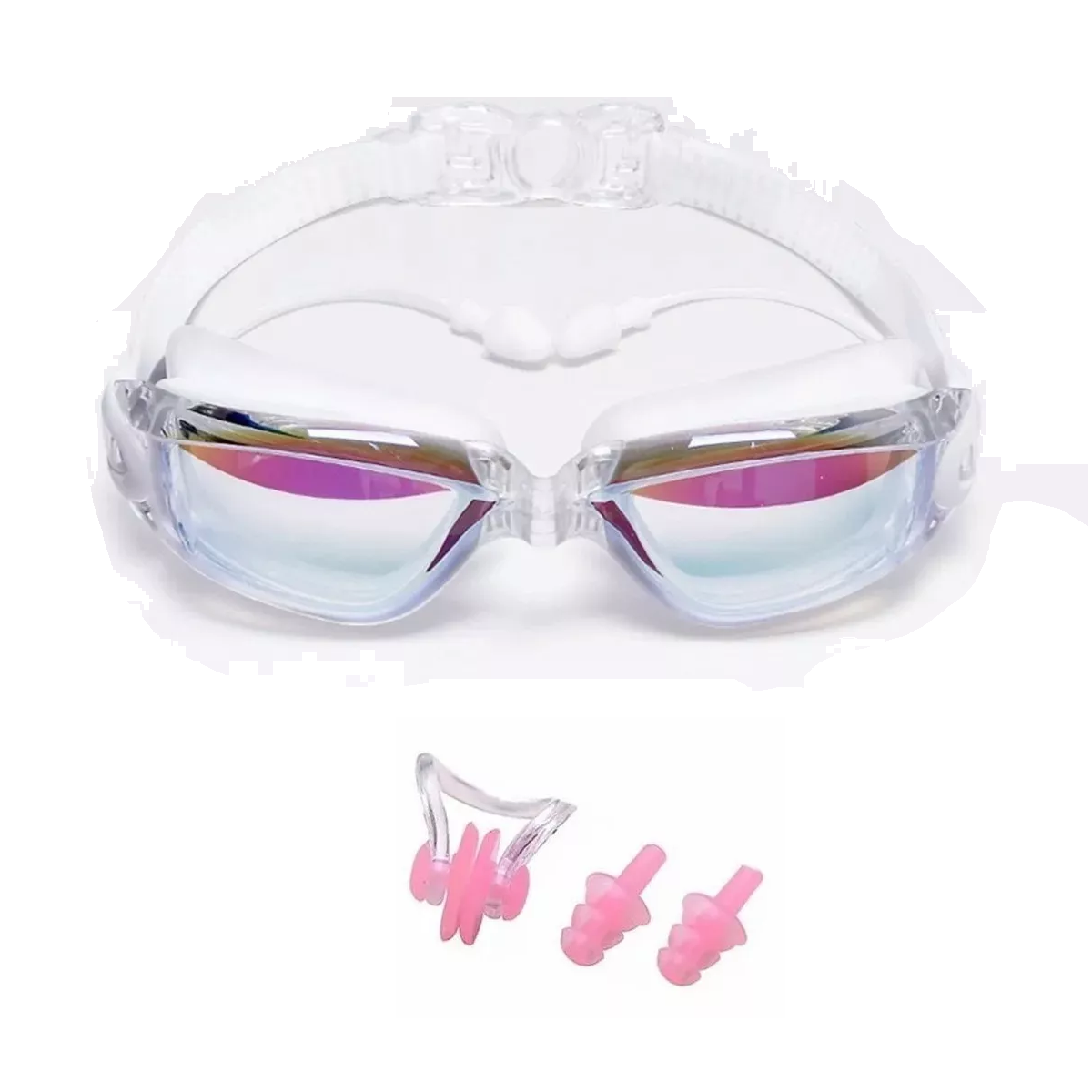 Gogles Natacion Arena Gafas Sin Fugas Protecci Uv Antiempaño Blanco