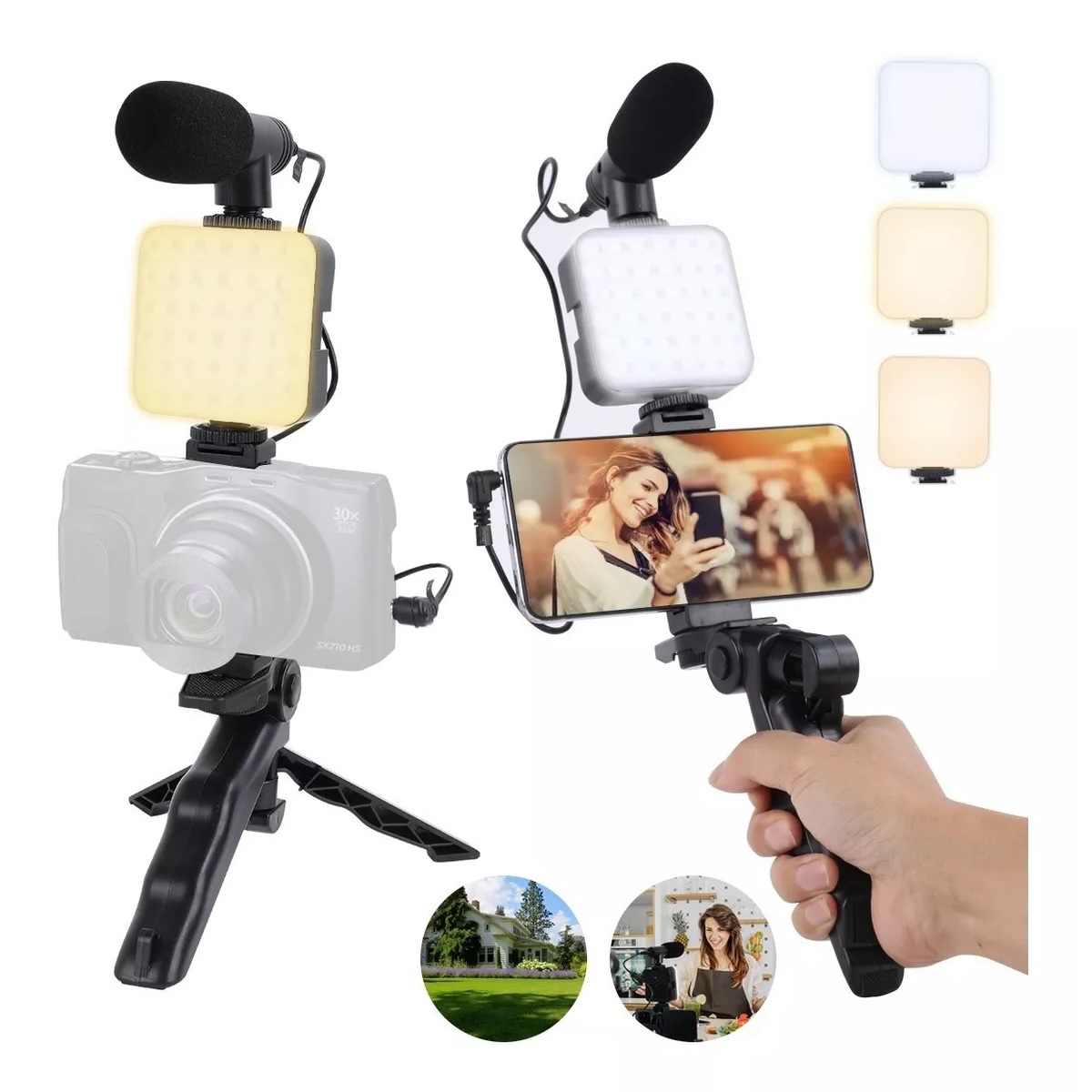 Portátil Teléfono Fotografía Luz De Relleno Led De Mano