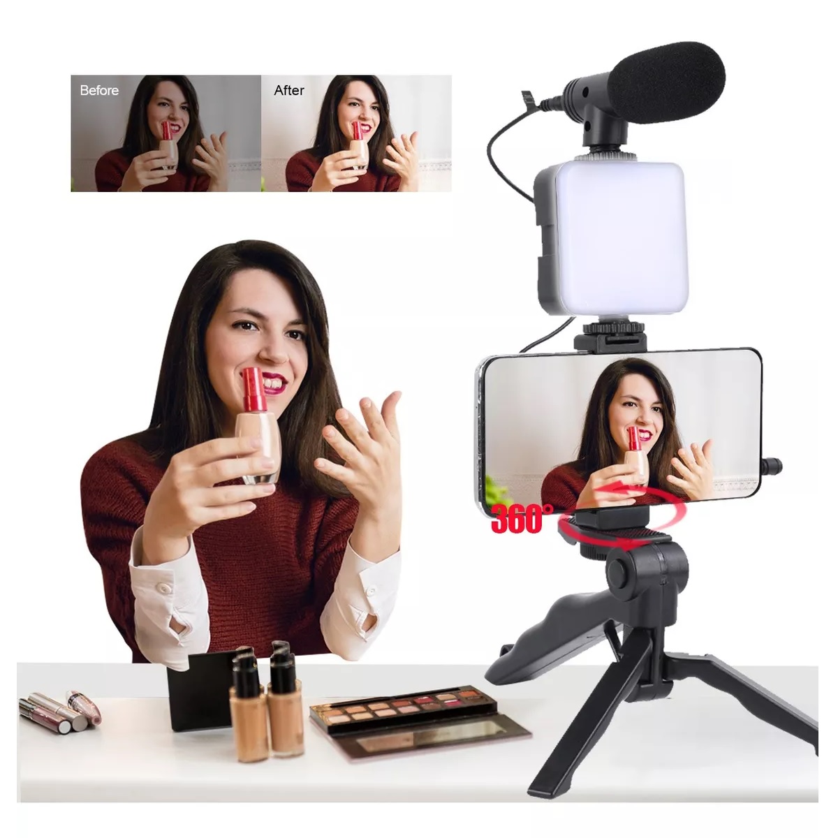 Portátil Teléfono Fotografía Luz De Relleno Led De Mano