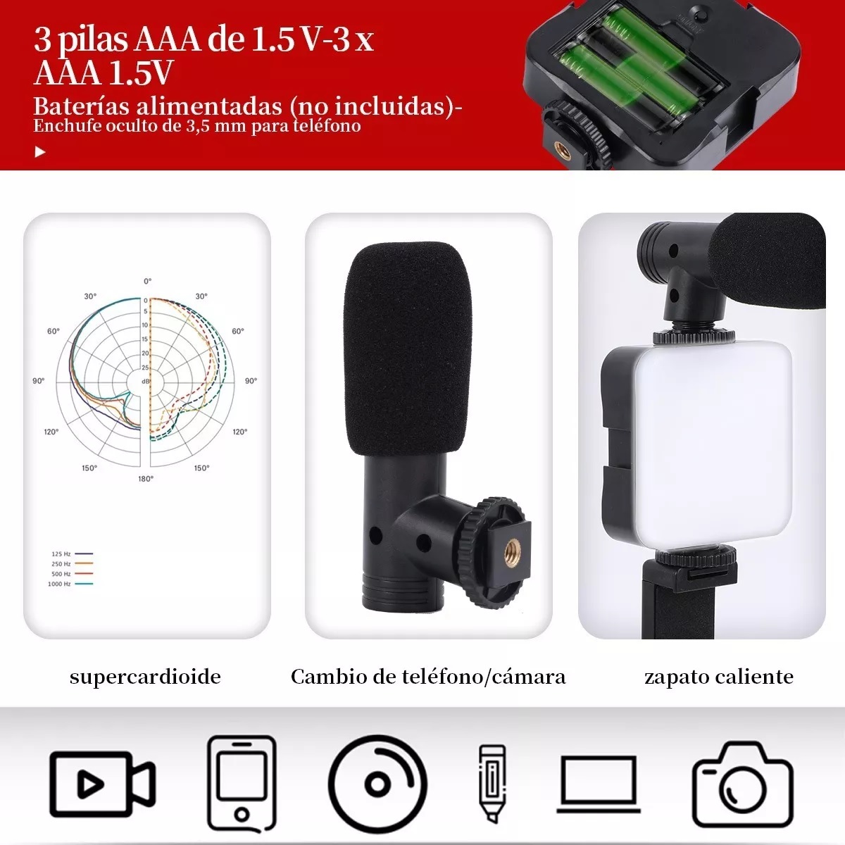 Portátil Teléfono Fotografía Luz De Relleno Led De Mano