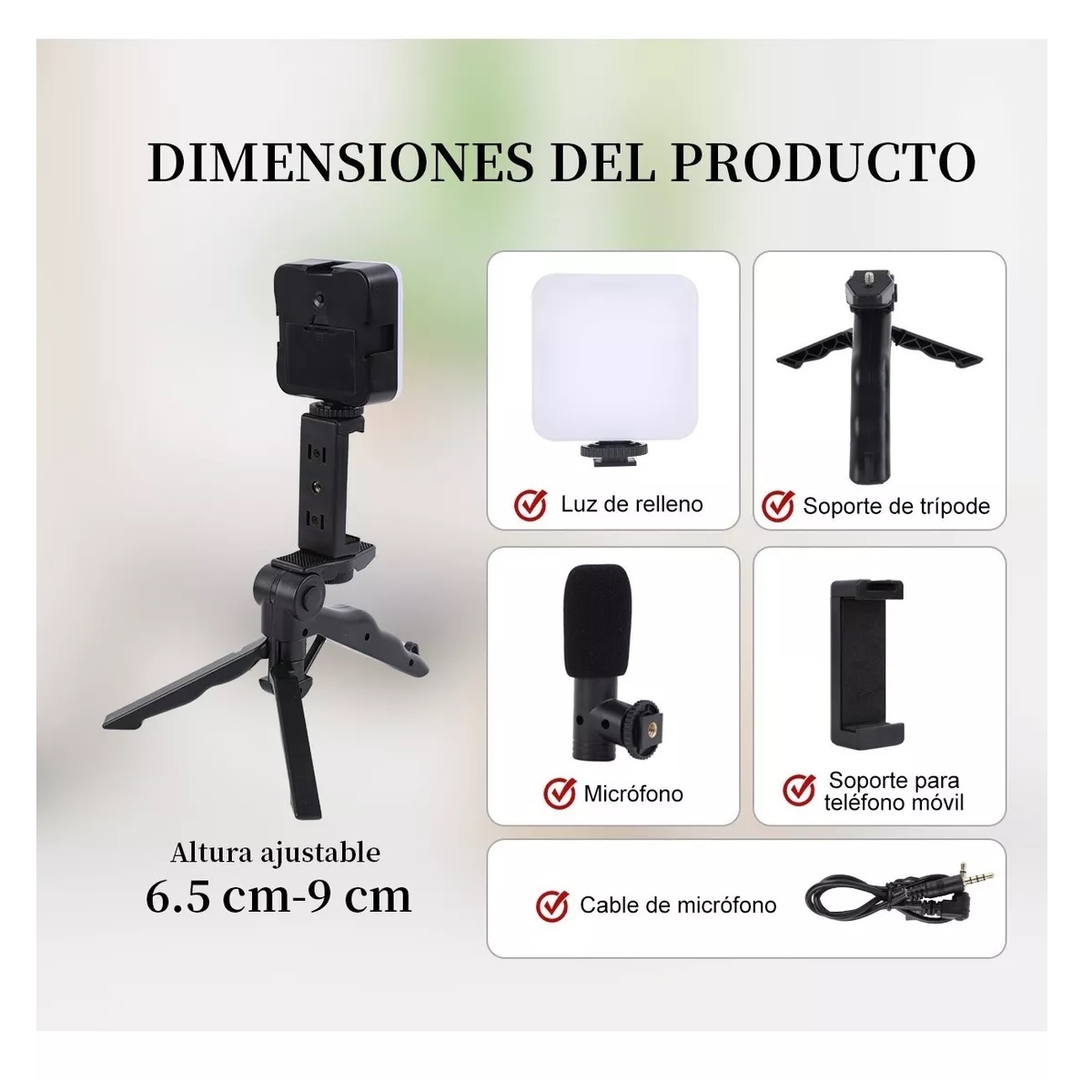 Portátil Teléfono Fotografía Luz De Relleno Led De Mano