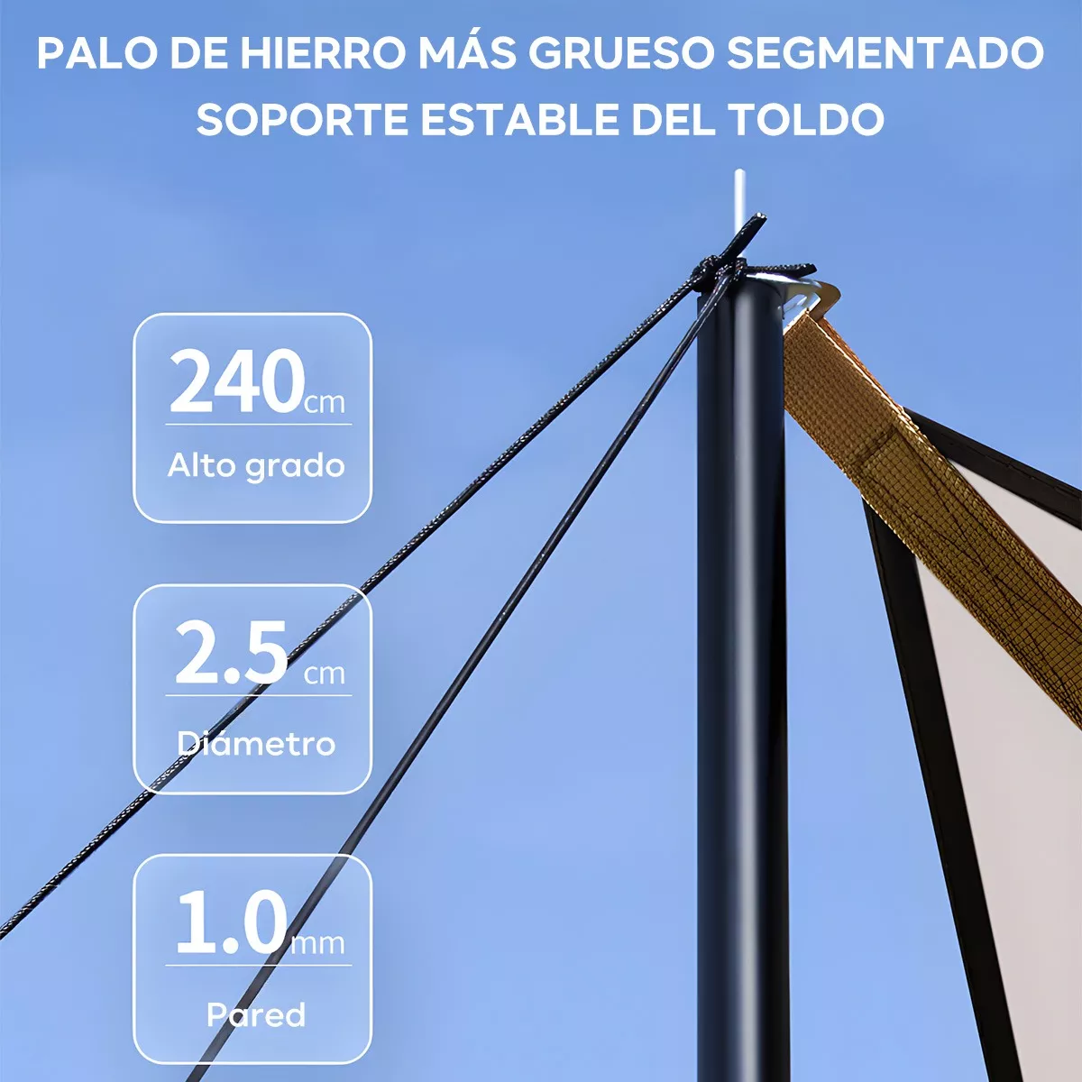 Toldo Plegable Carpa Protección Solar Impermeable 3x4m