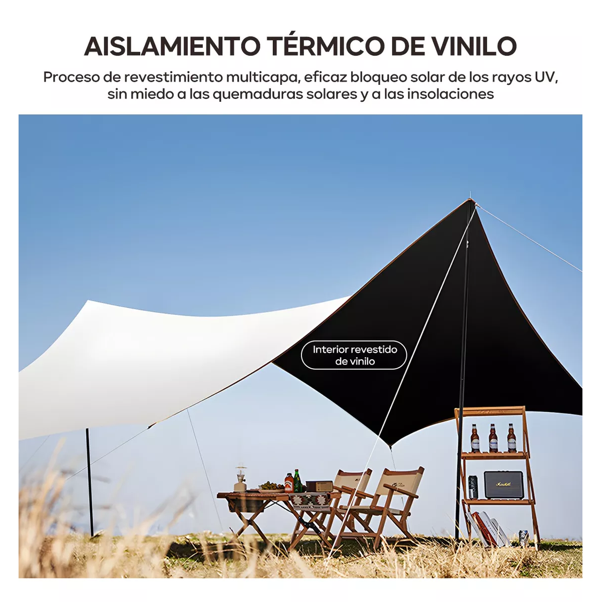 Toldo Plegable Carpa Protección Solar Impermeable 3x4m