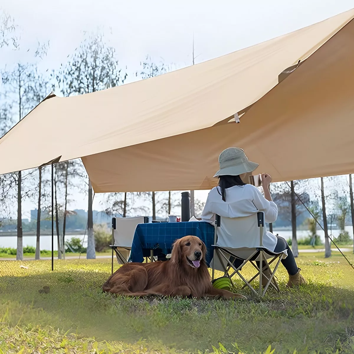 Toldo Plegable Carpa Protección Solar Impermeable 3x4m