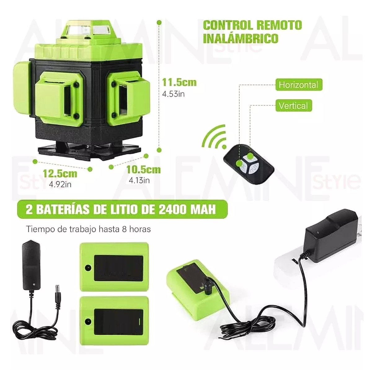 Nivel Laser Verde Autonivelante 16 Lineas Stabilo 360 3/4d