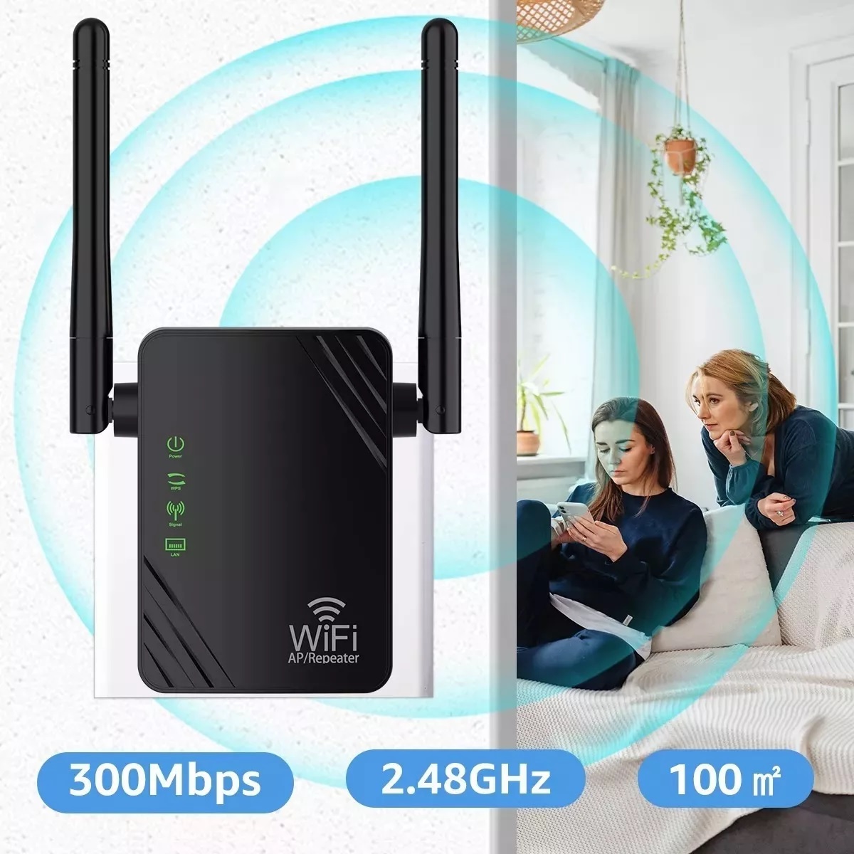 Extensor Repetidor Wifi Amplificador De Señal 300 Mbps