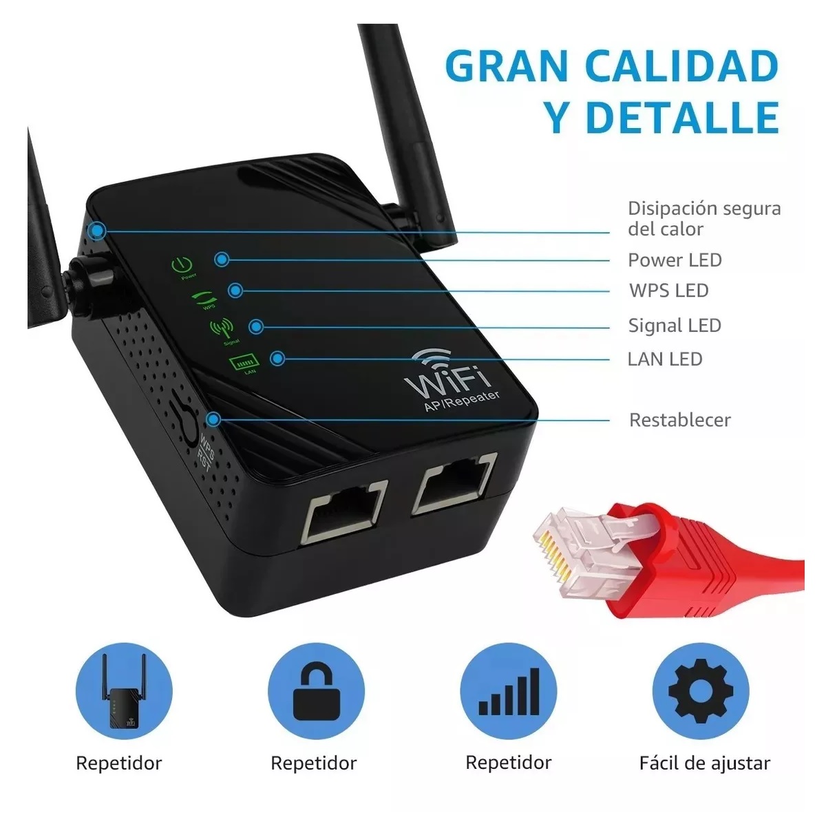 Extensor Repetidor Wifi Amplificador De Señal 300 Mbps