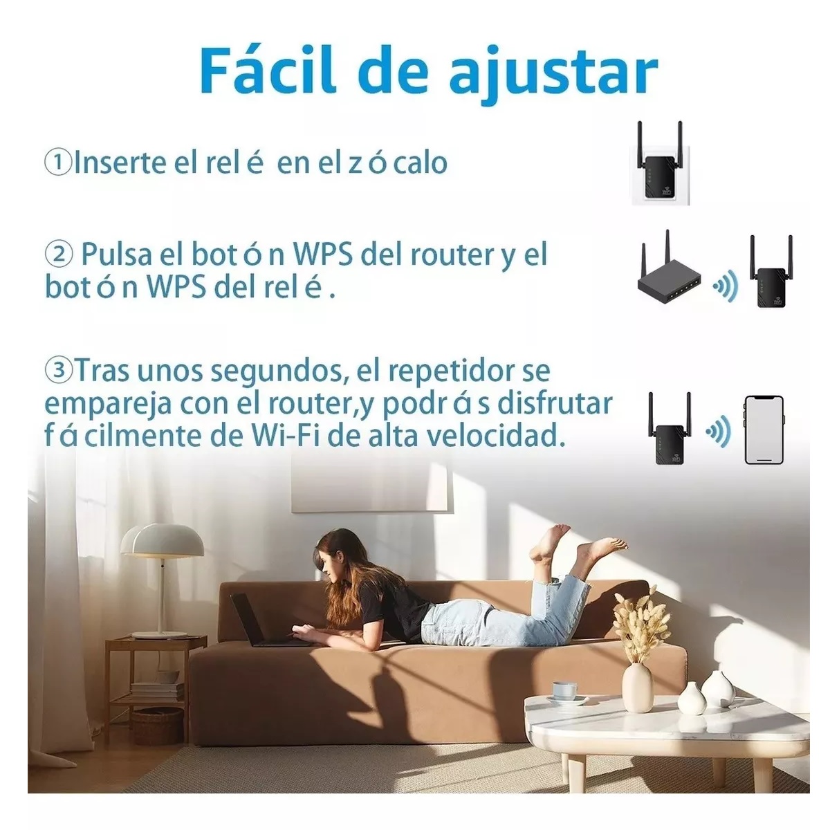 Extensor Repetidor Wifi Amplificador De Señal 300 Mbps