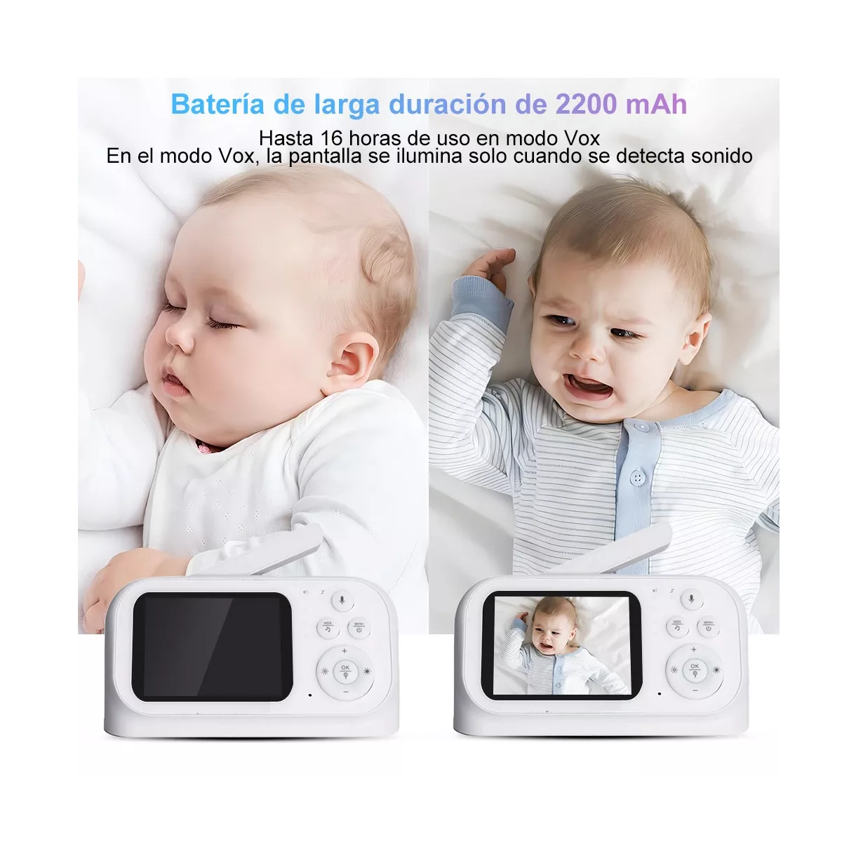 Monitor Para Bebe Inalámbrico Cámara De Seguridad Nocturna