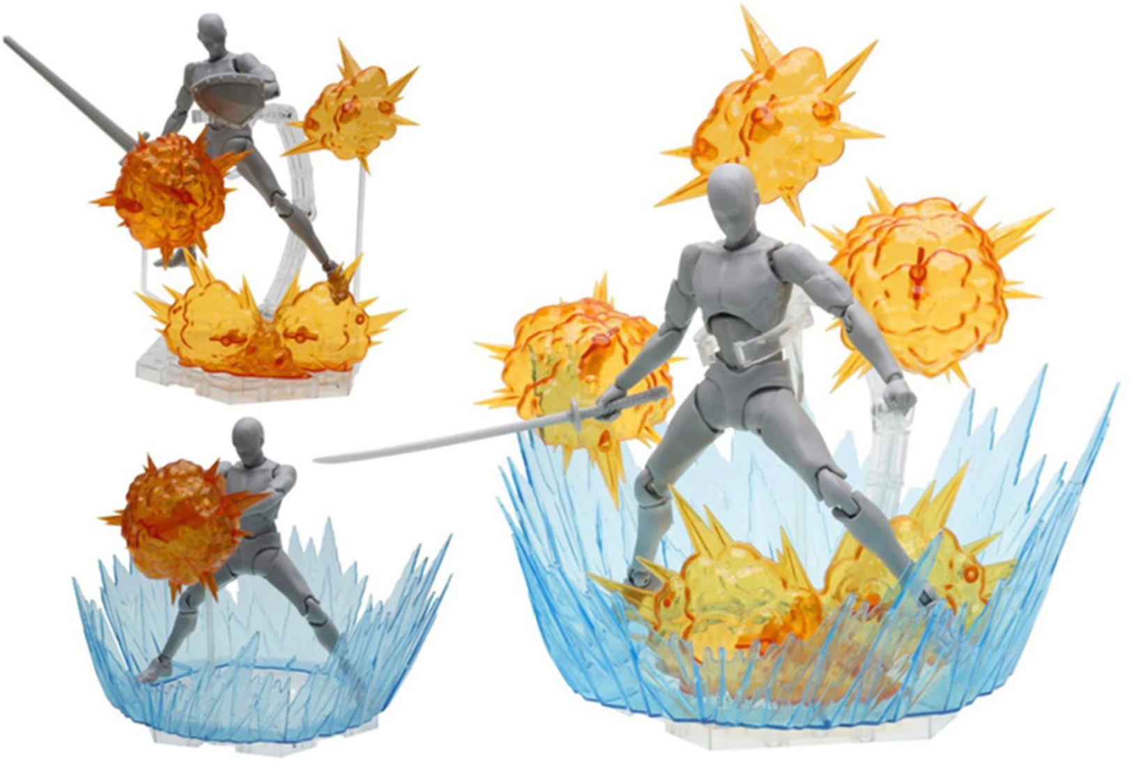 Tamashii Effect Efecto Poder Aura Explosion Amarillo Figuarts