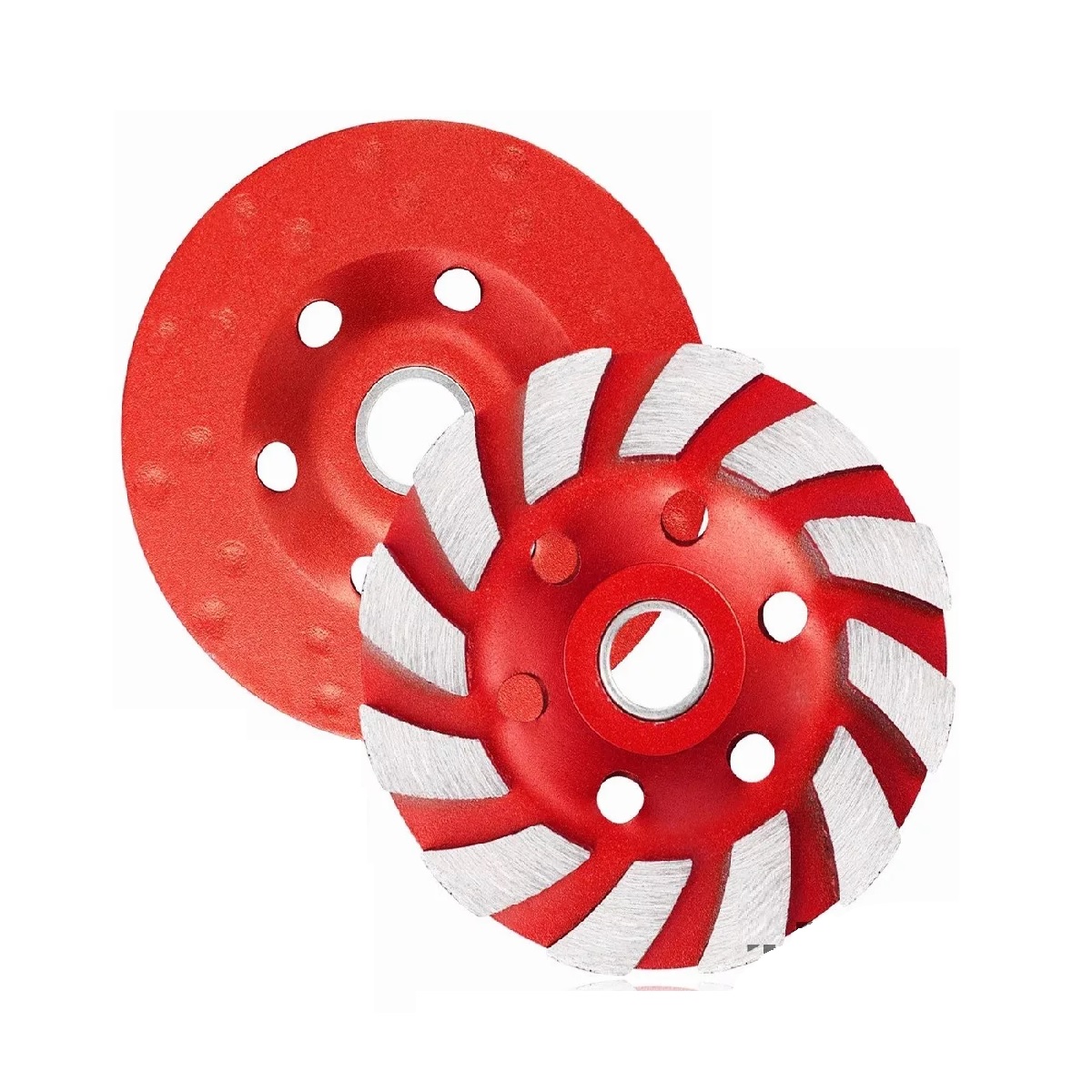 Par De Disco Diamantado Copa Abrasivo Porcelana Vidrio Marmol Rojo