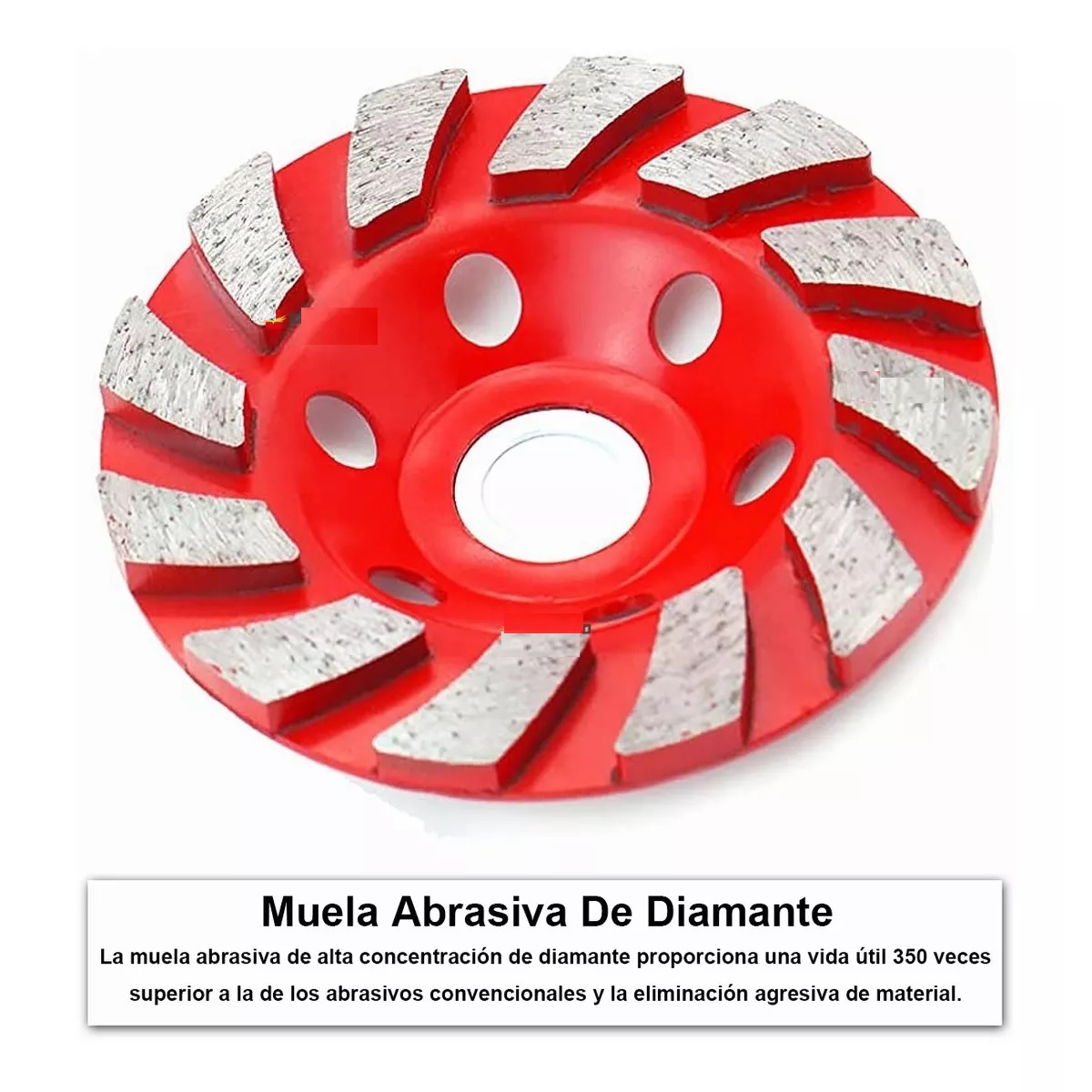 Par De Disco Diamantado Copa Abrasivo Porcelana Vidrio Marmol Rojo