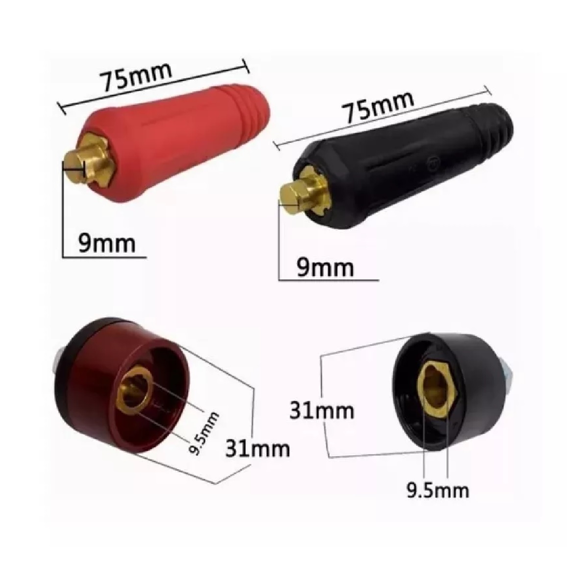 Bornes Para Soldadora Inversora 200amp Conector Rapido 2pz