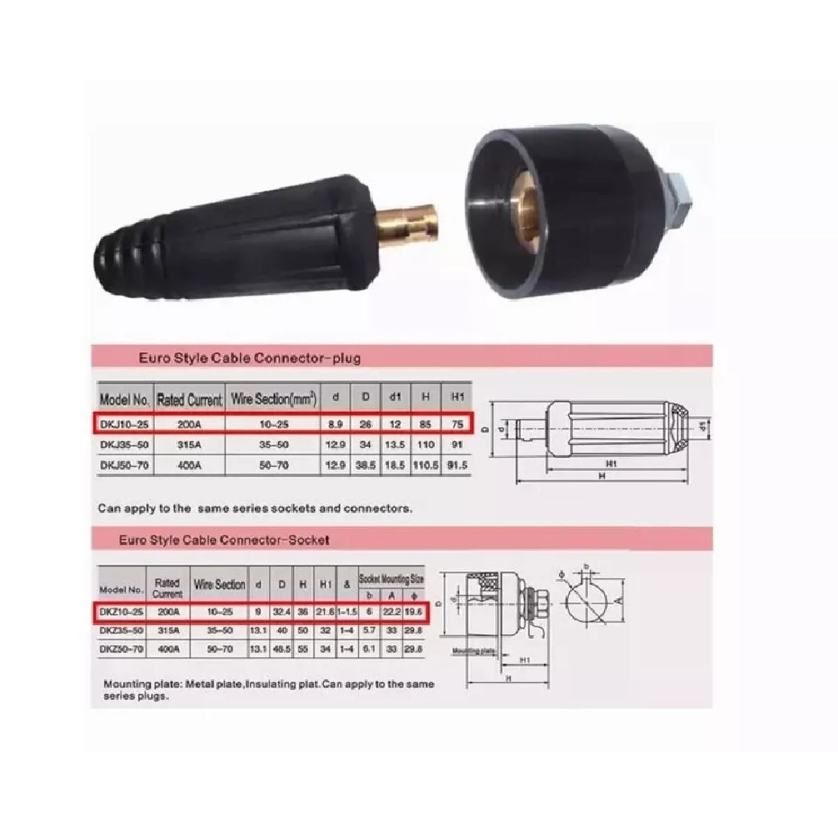 Bornes Para Soldadora Inversora 200amp Conector Rapido 2pz