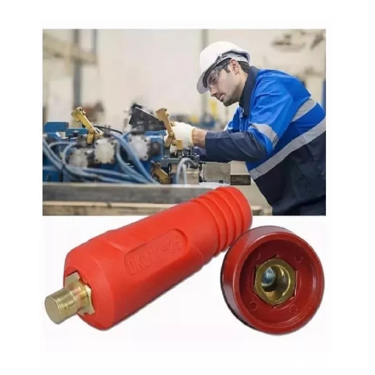 Bornes Para Soldadora Inversora 200amp Conector Rapido 2pz