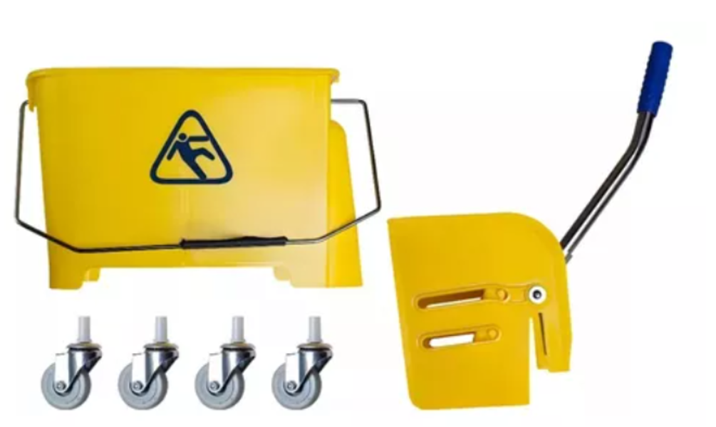 Cubeta Trapeador Amarilla Con Exprimidor Limpieza Eficiente