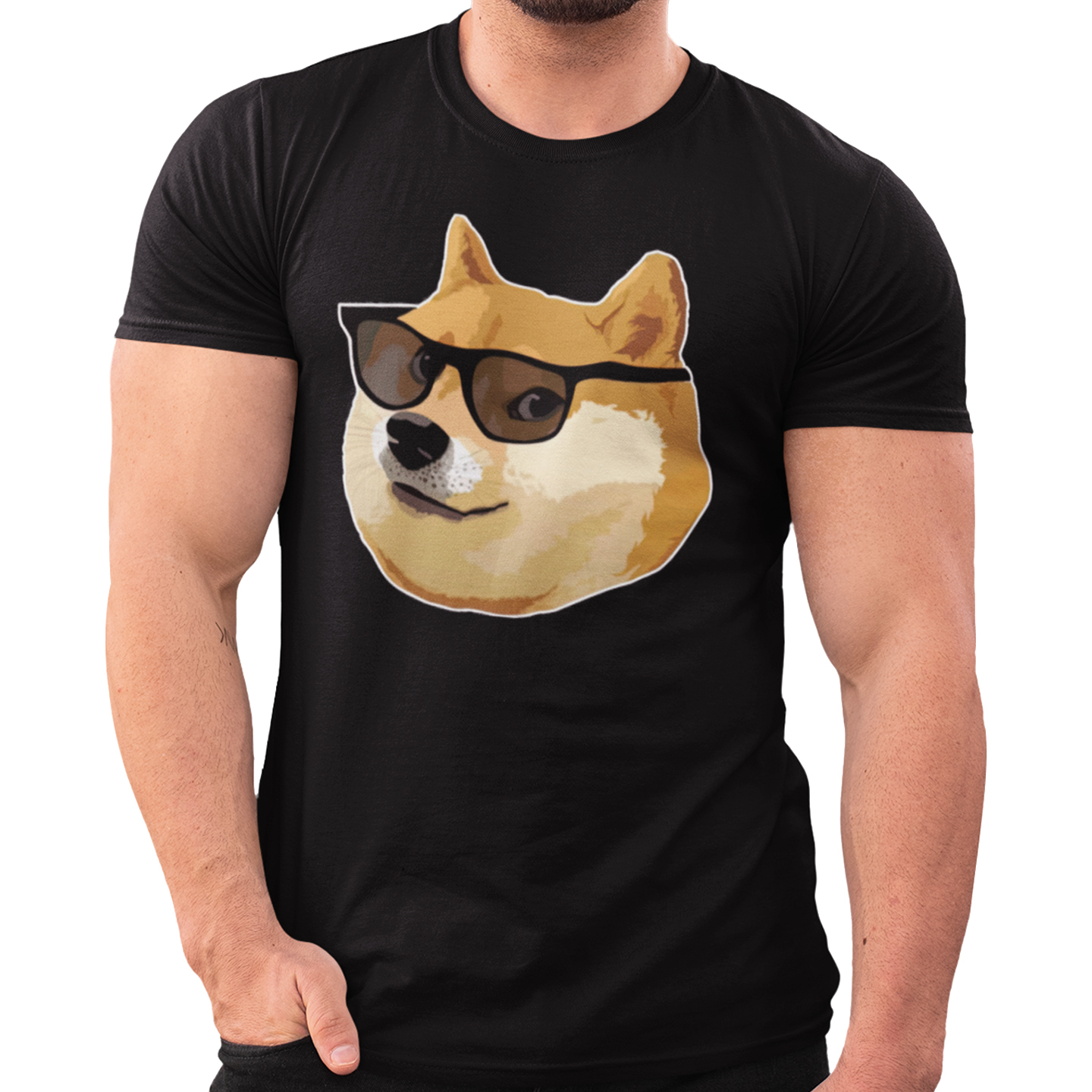 Playera Caballero, Dama y Niño Cheems Lentes Perro Meme