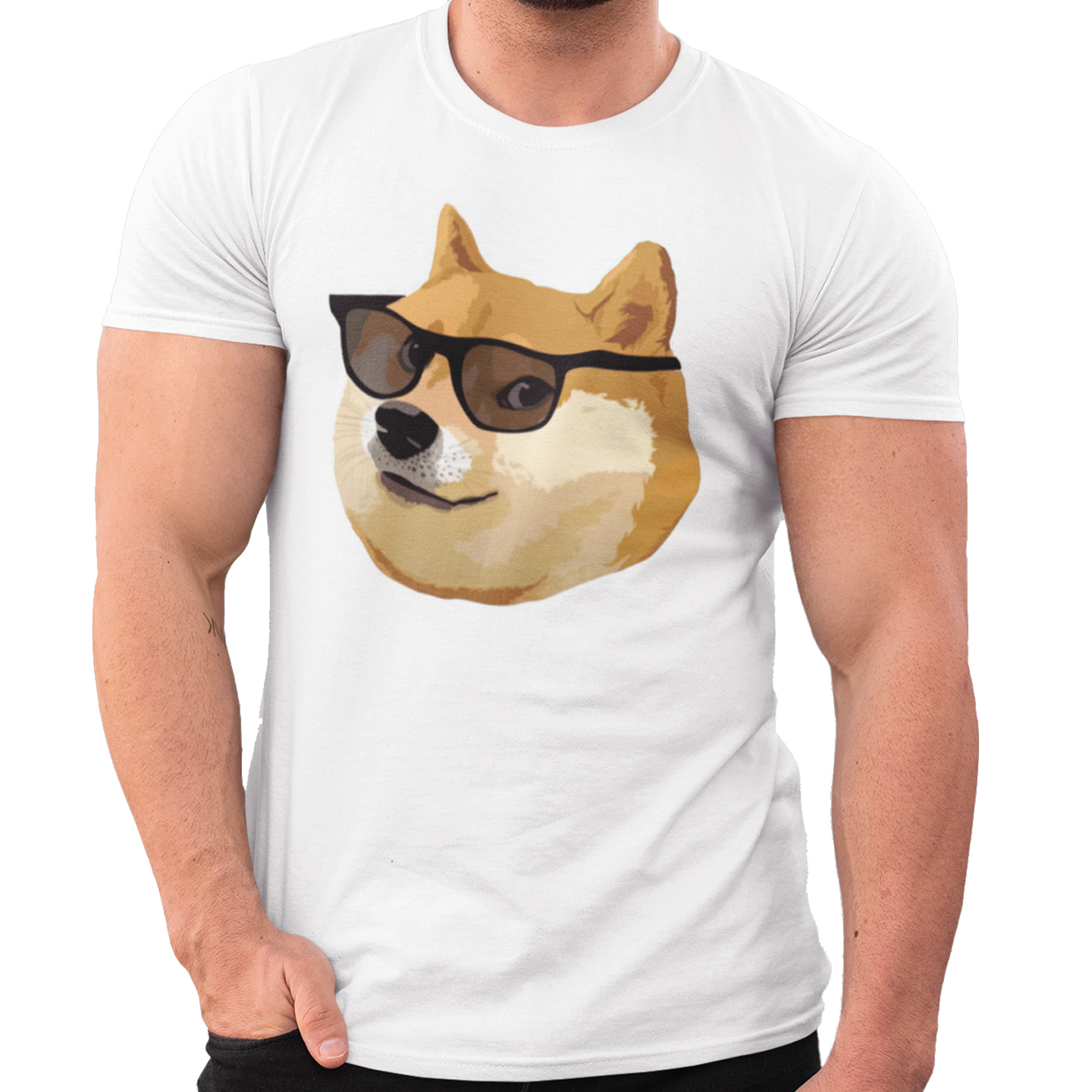 Playera Caballero, Dama y Niño Cheems Lentes Perro Meme