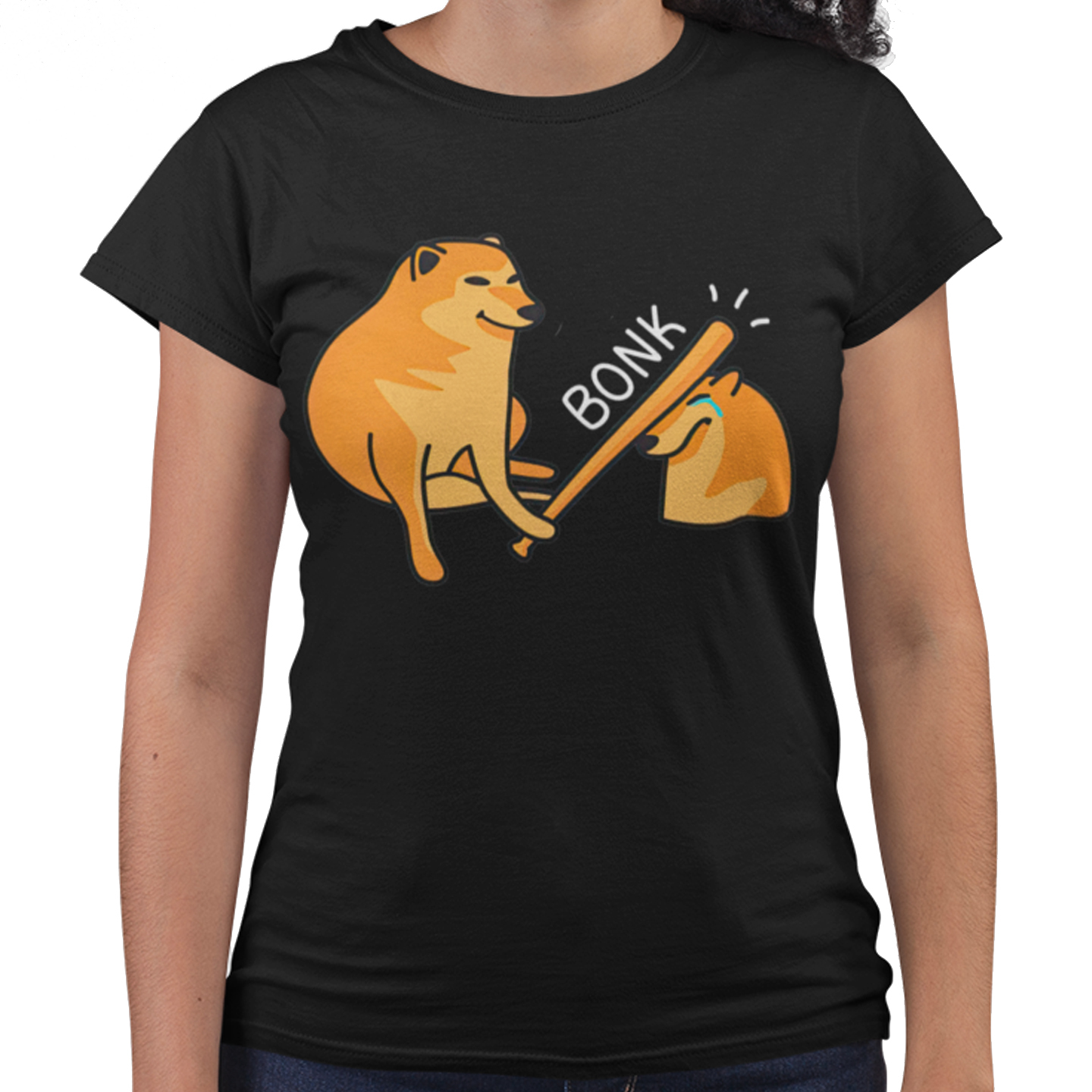 Playera Caballero, Dama y Niño Cheems Bonk Perro Meme