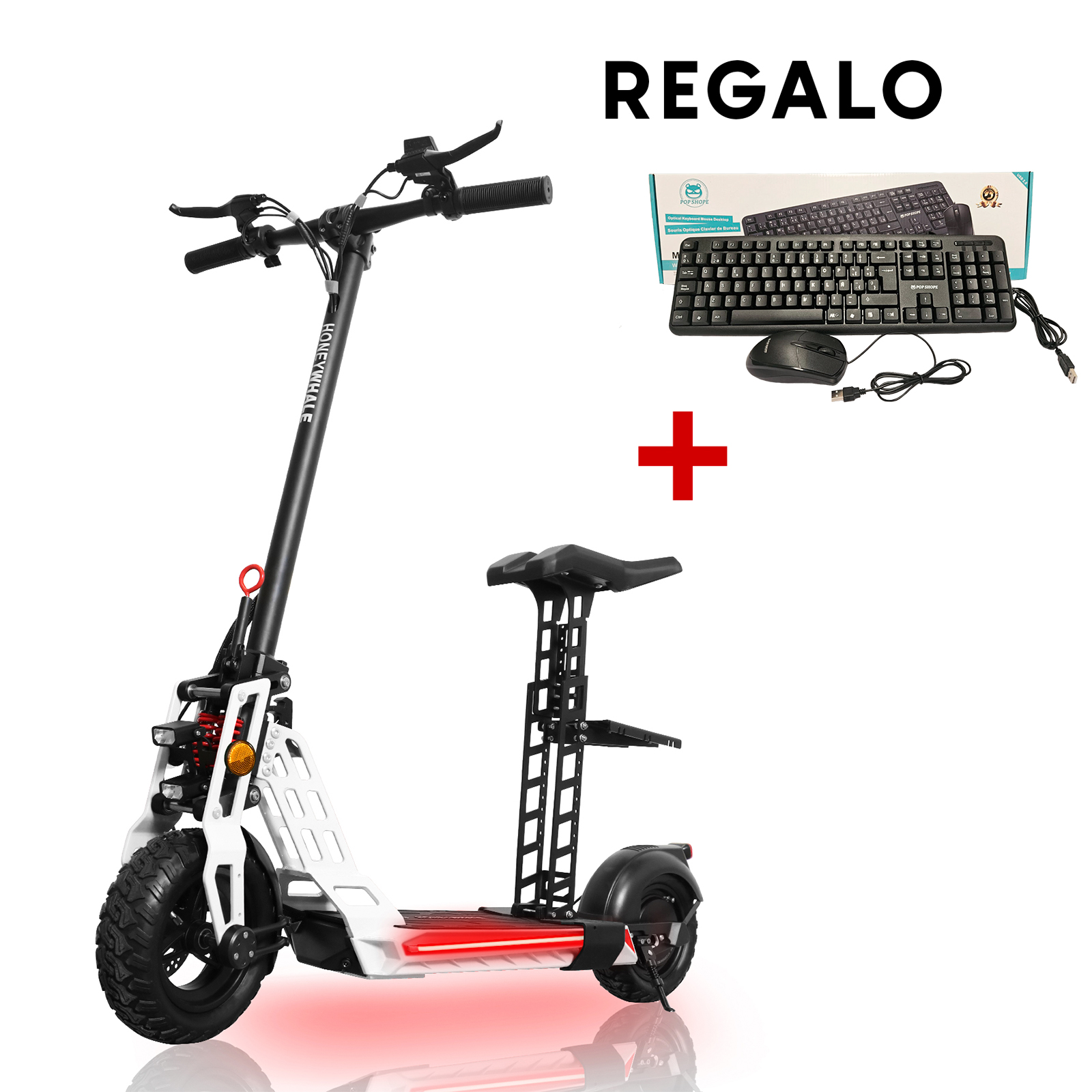 Scooter Eléctrico Honey Whale X1 Blanco