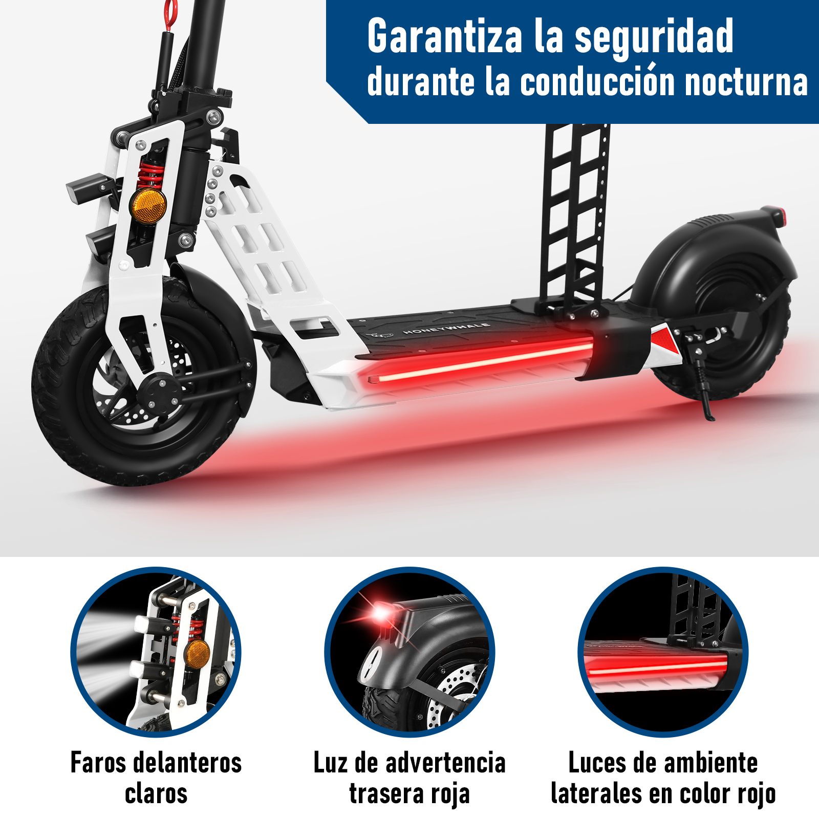 Scooter Eléctrico Honey Whale X1 Blanco