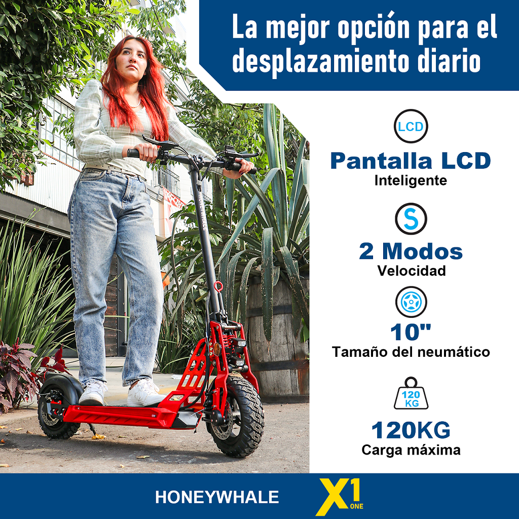 Scooter Eléctrico Honey Whale X1 Blanco